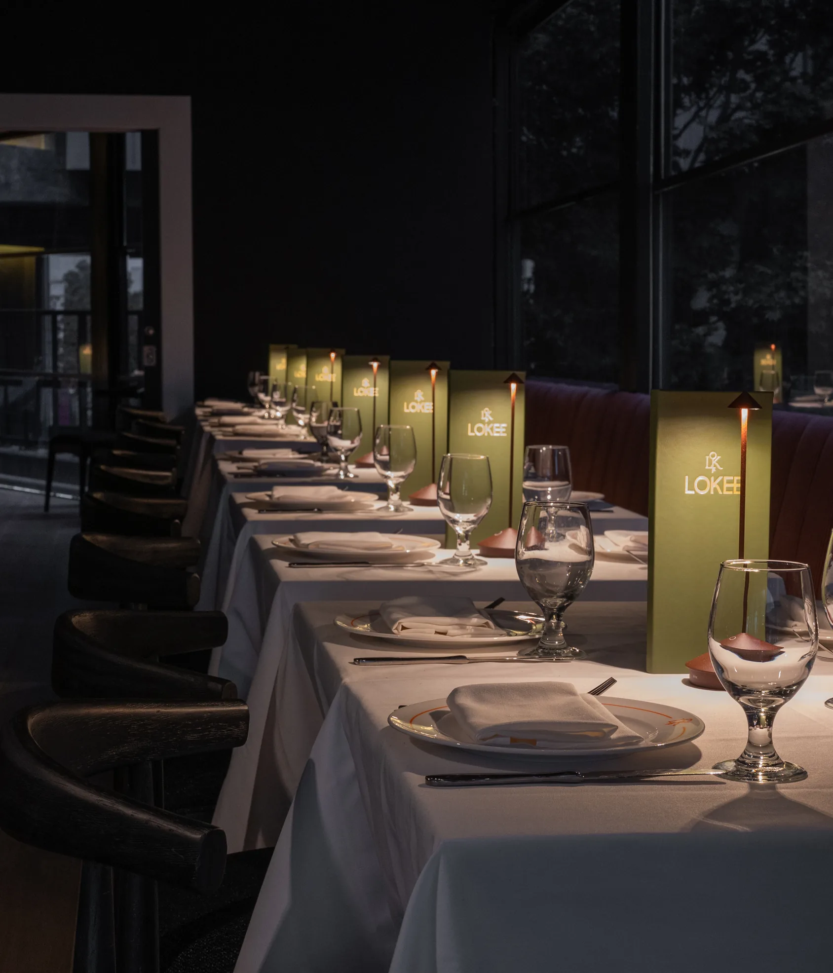 Private dining table set for a special event at Lo Kee